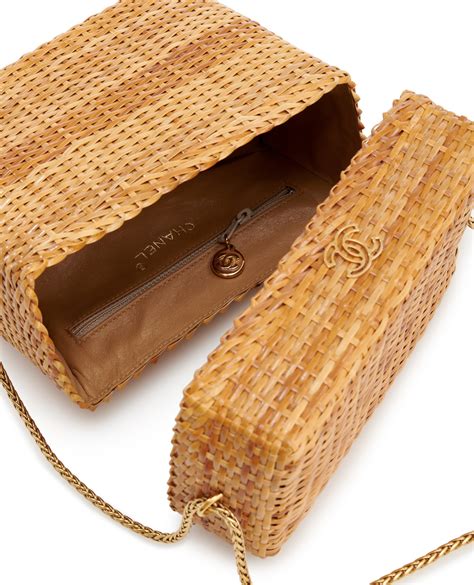 chanel wicker basket bag